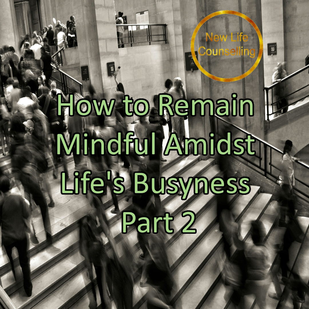 You are currently viewing How to Remain Mindful Amidst Life’s Busyness Part 2| Anxiety Therapy Calgary